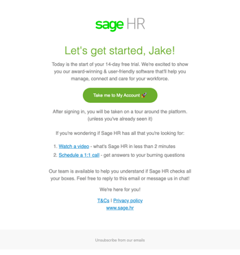 Welcome to Sage HR! 👋